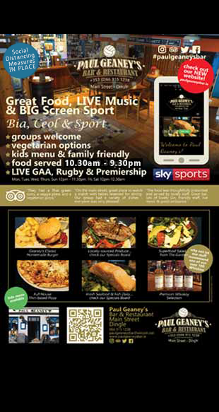 Tuath Whiskey Glass at Paul Geaney's Bar & Restaurant Dingle Wild Atlantic Way