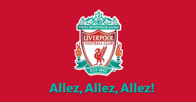 Liverpool Football Crest with Allez, Allez, Allez!